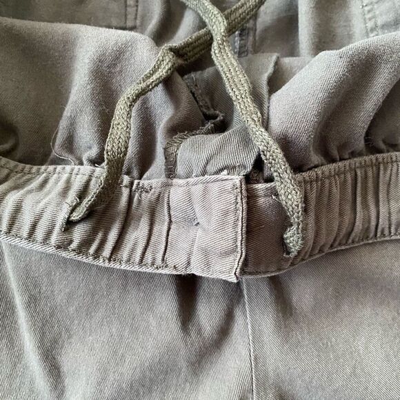 Kingsize men XL Big chino shorts w/elastic and drawstring waist olive green - Picture 5 of 10